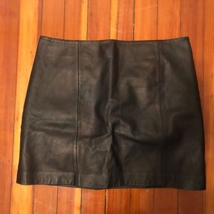 Madewell et Sezane 100% genuine leather miniskirt